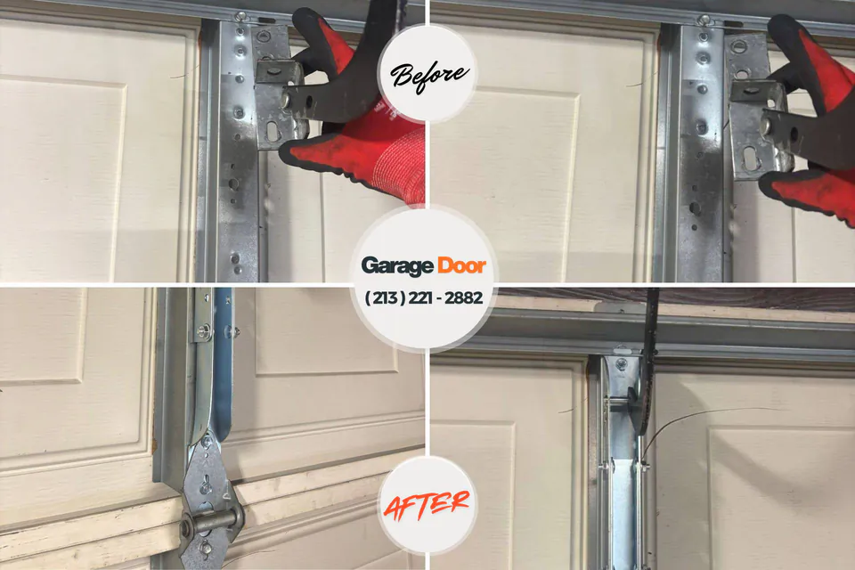 Before and after: garage door repair Port Ludlow, WA